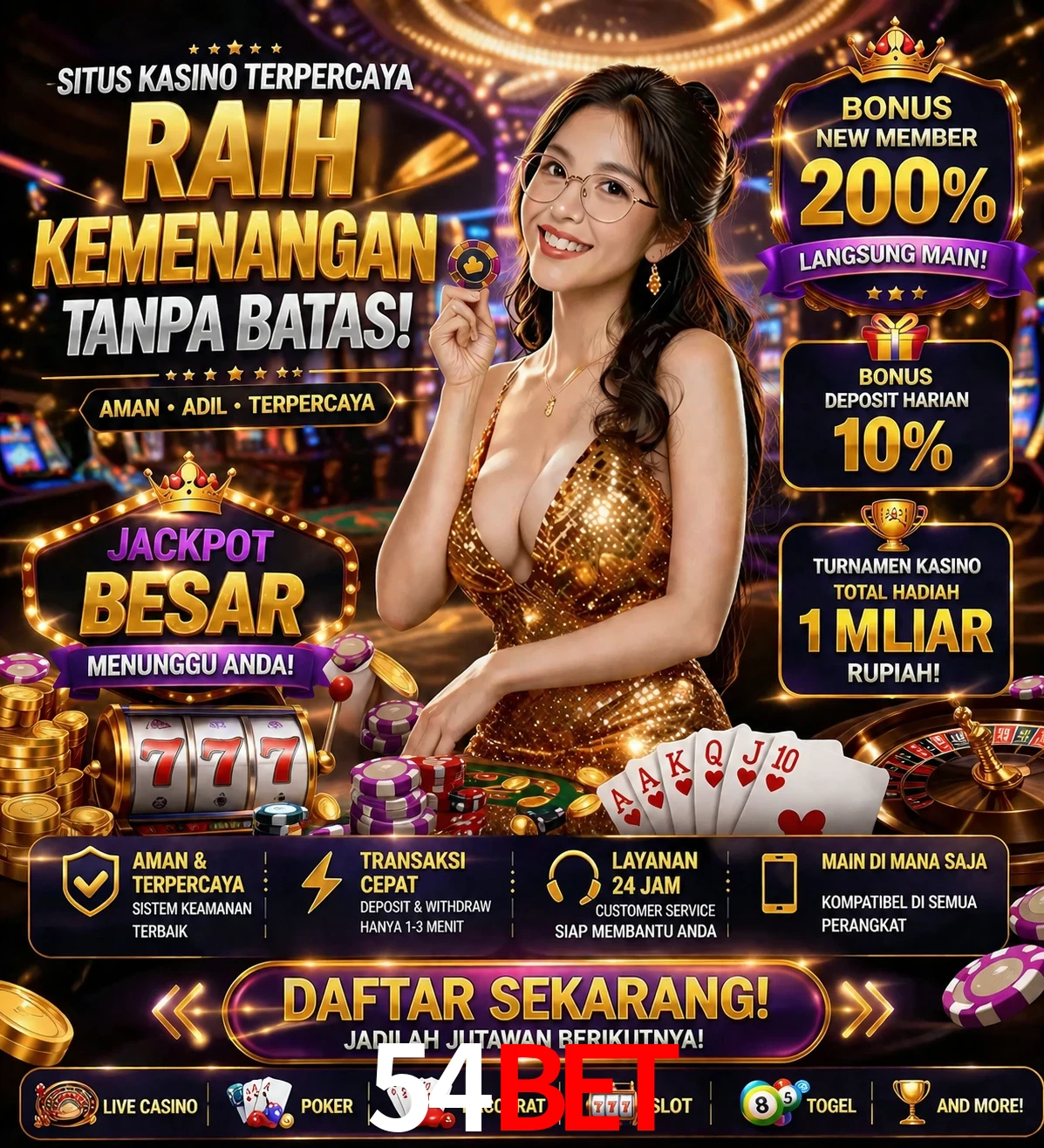 Roleta e blackjack 54bet