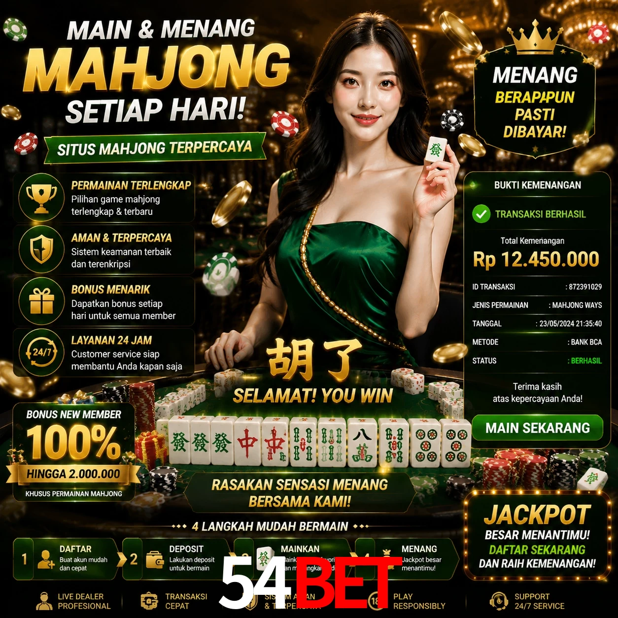 Ganhar e sacar na 54bet